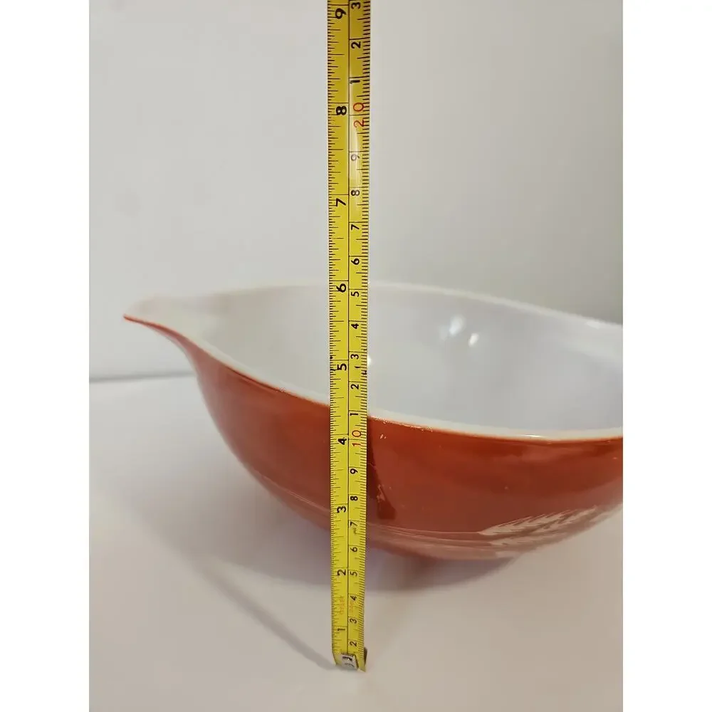 Vintage Pyrex 444 Autumn Harvest Wheat Cinderella Mixing Bowl 4 Quart
